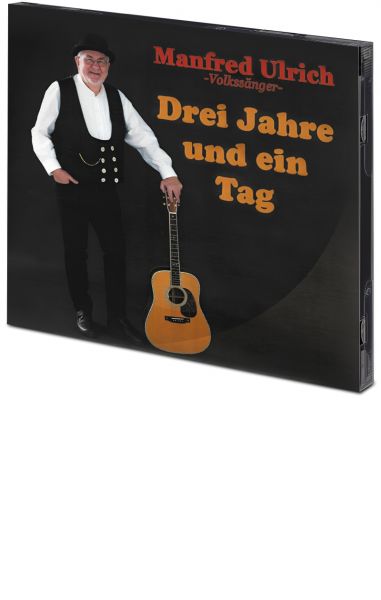 Cover CD-Manfred Ullrich steht mit Gitarre vor dunklem Hintergrund
