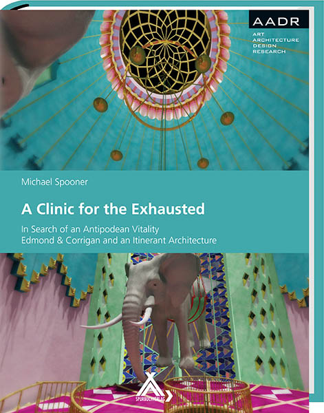 Buchcover-Elefant steht vor buntem Hintergrund mit grafischen Mustern