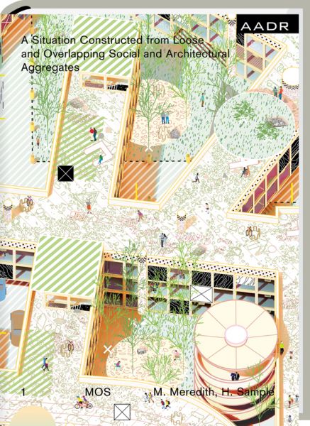 Buchcover-Menschen Icons gemischt mit Architektur und grafischen Elementen, dazwischen einzelne Pflanzen